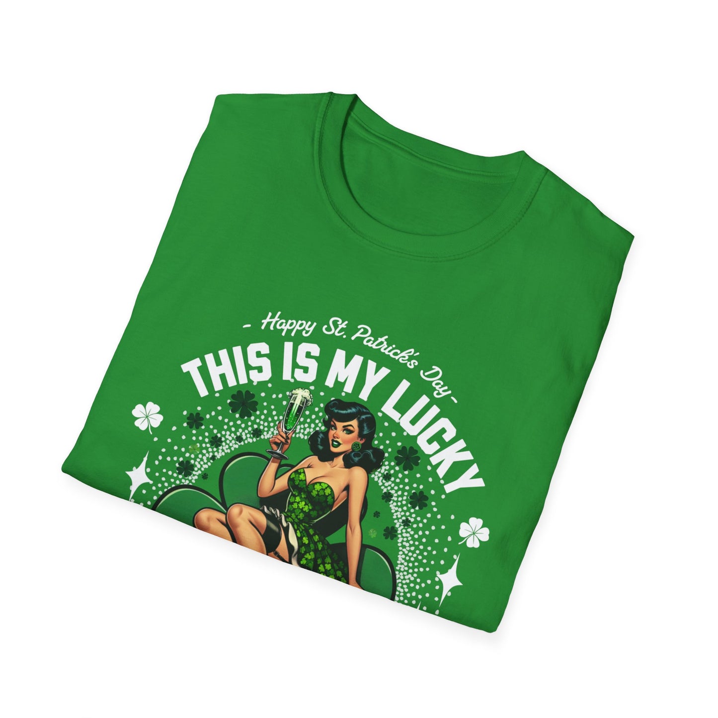 This Is My Lucky Drinking Shirt - St. Patrick s Day Women s Tee - Funny Irish Drinking Shirt - Lucky Clover Party Tee