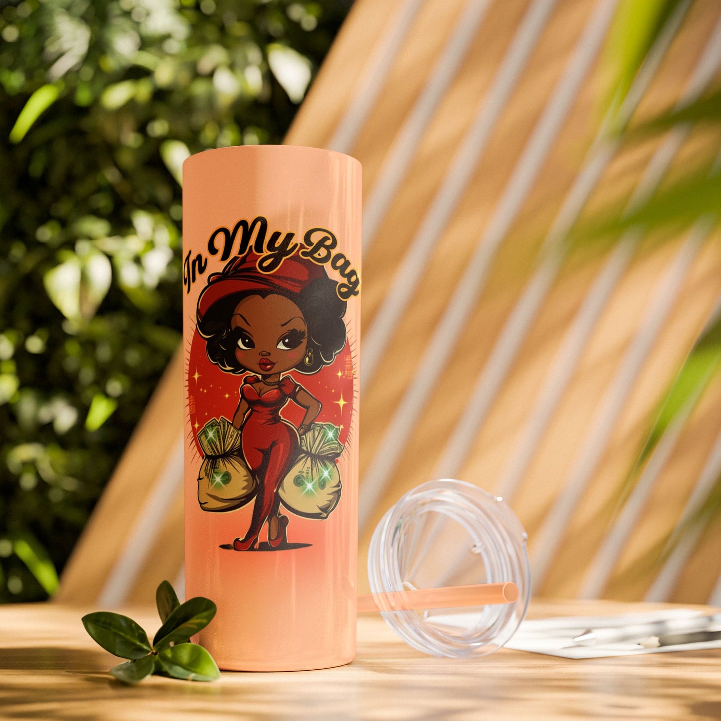 In My Bag 20oz Tumbler – Keep Hustling in Style - Skinny Tumbler with Straw