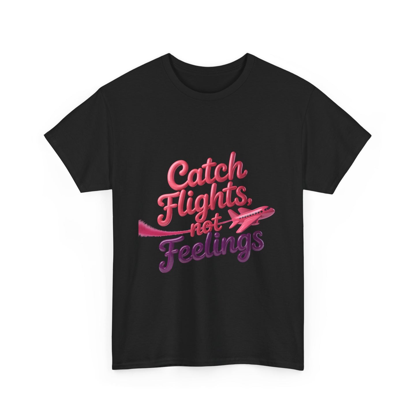 Catch Flights Not Feelings Shirt – Trendy Travel Tee, Vacation Shirt for Women, Airport Outfit, Cute Graphic Tee, Jet Setter Gift