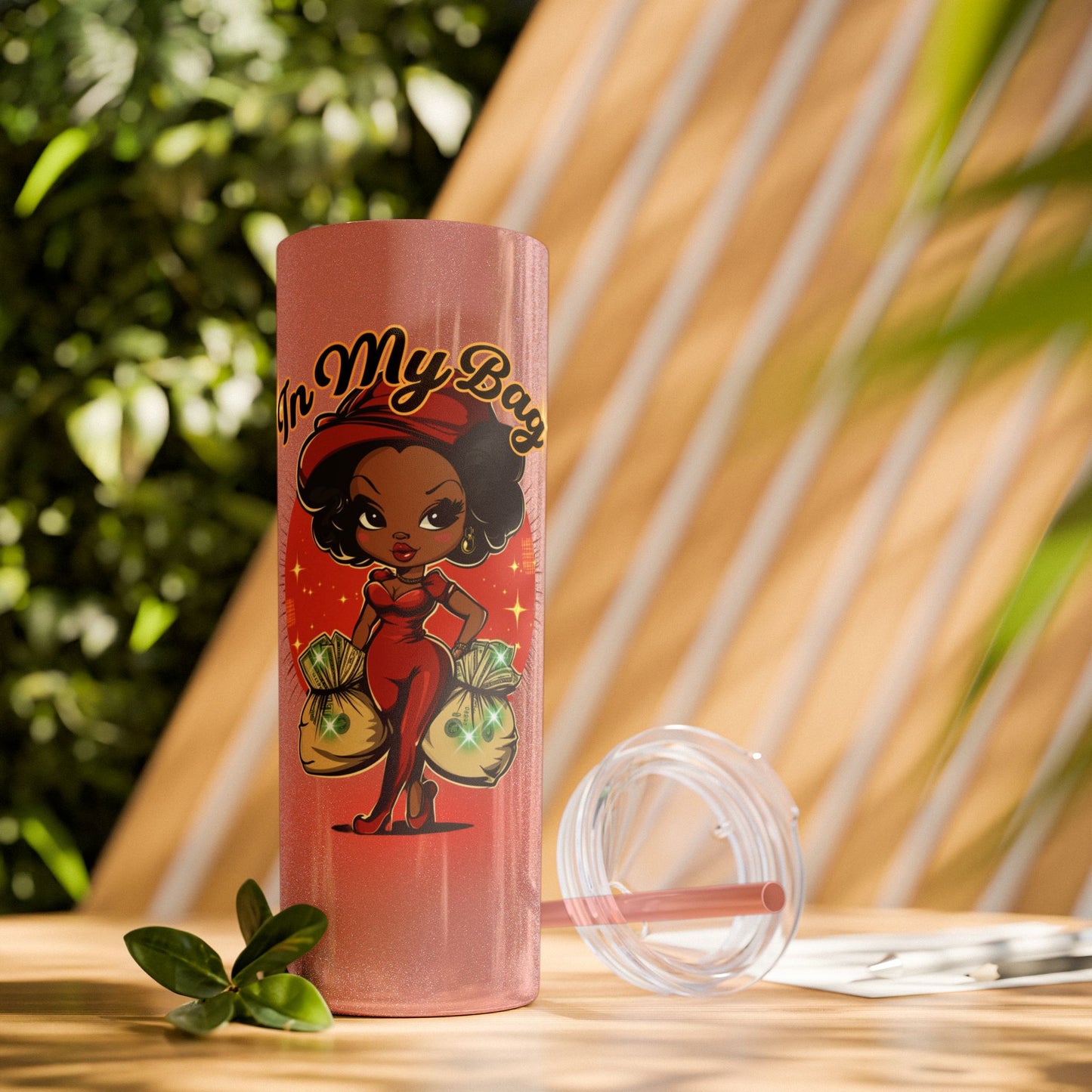 In My Bag 20oz Tumbler – Keep Hustling in Style - Skinny Tumbler with Straw