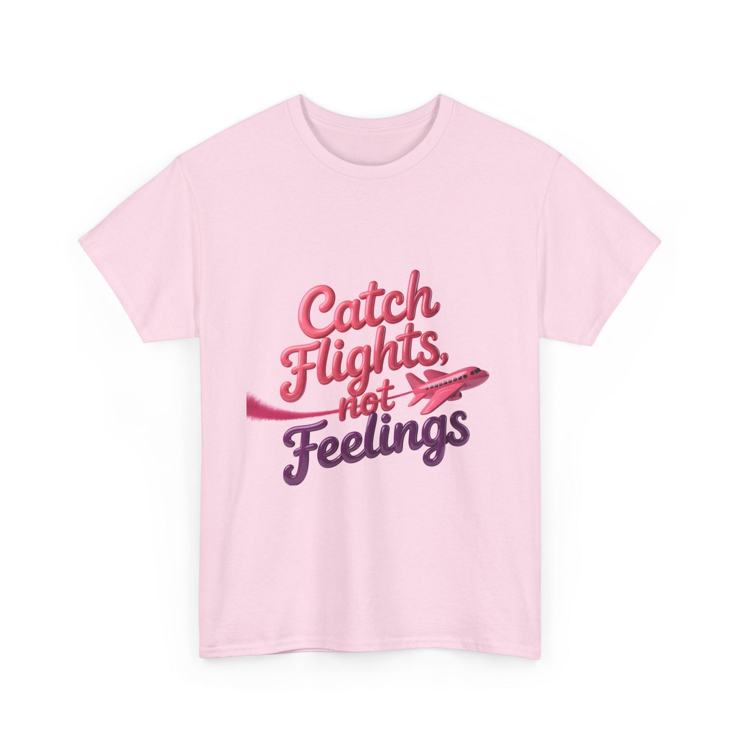 Catch Flights Not Feelings Shirt – Trendy Travel Tee, Vacation Shirt for Women, Airport Outfit, Cute Graphic Tee, Jet Setter Gift