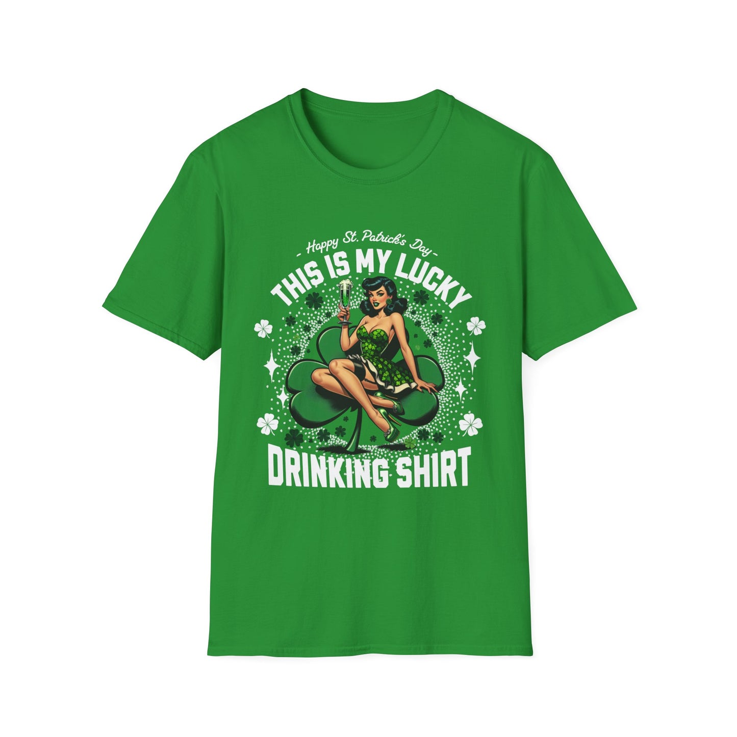 This Is My Lucky Drinking Shirt - St. Patrick s Day Women s Tee - Funny Irish Drinking Shirt - Lucky Clover Party Tee