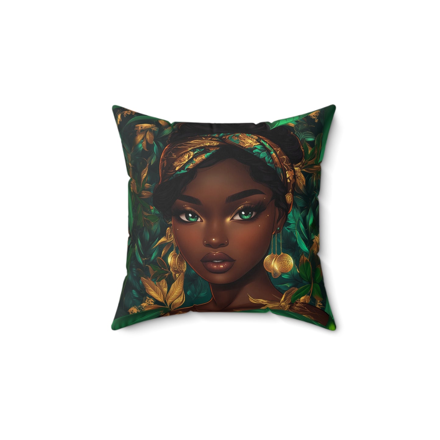 Emerald Beauty Square Pillow