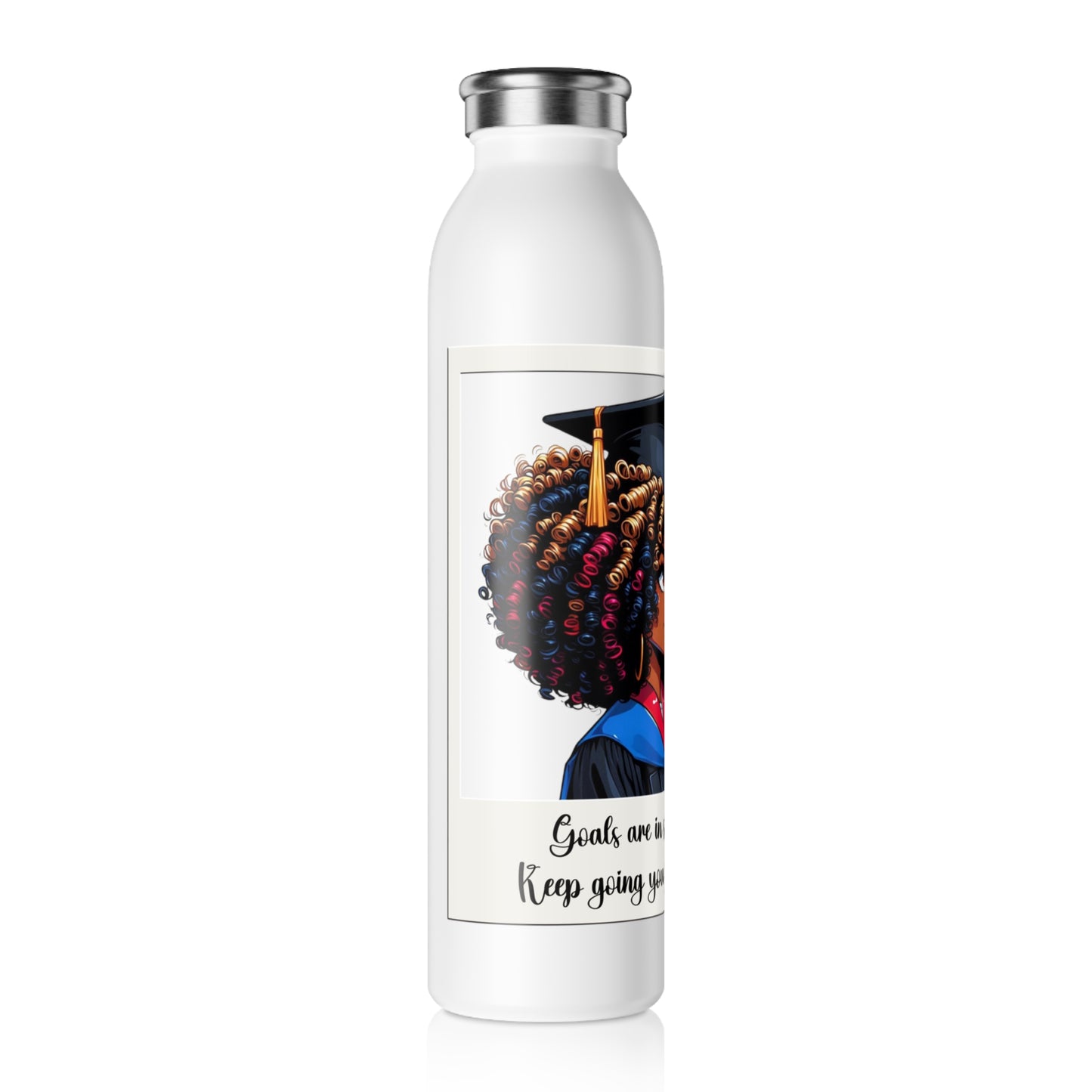 "In My Graduation Era" Slim Stainless Steel Water Bottle