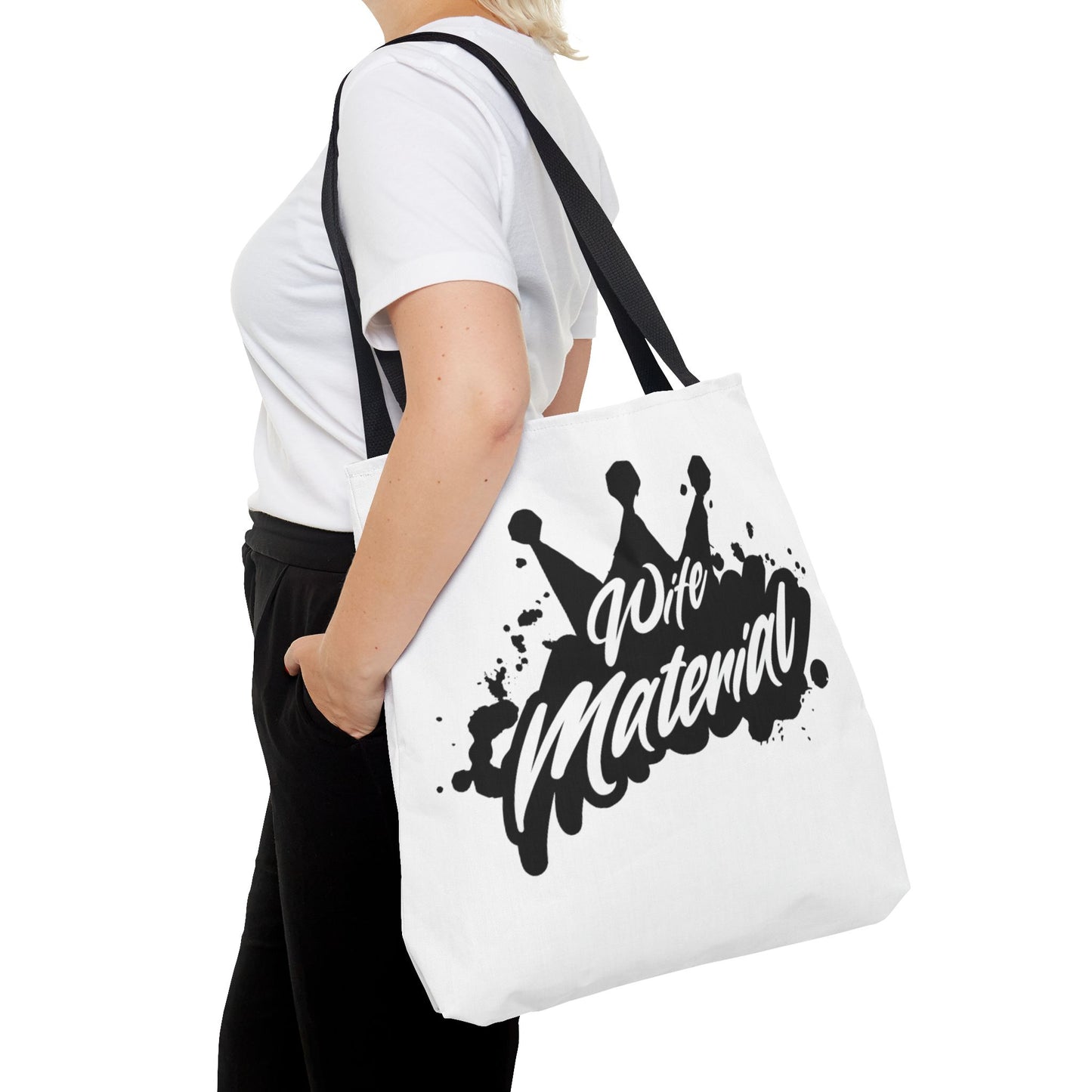 Wife Material" Tote Bag – Stylish, Fun, and Functional Tote Bag (AOP)
