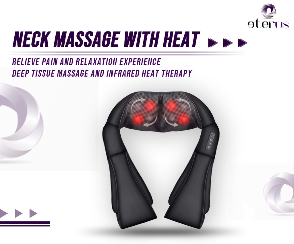 Shiatsu Neck & Shoulder Massager with Heat – Deep Tissue Pain Relief