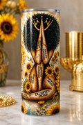 Strong Enough Sunflower Affirmation 20 oz Skinny Sublimation Tumbler | Inspirational Self-Love Gift
